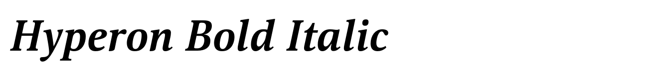 Hyperon Bold Italic image